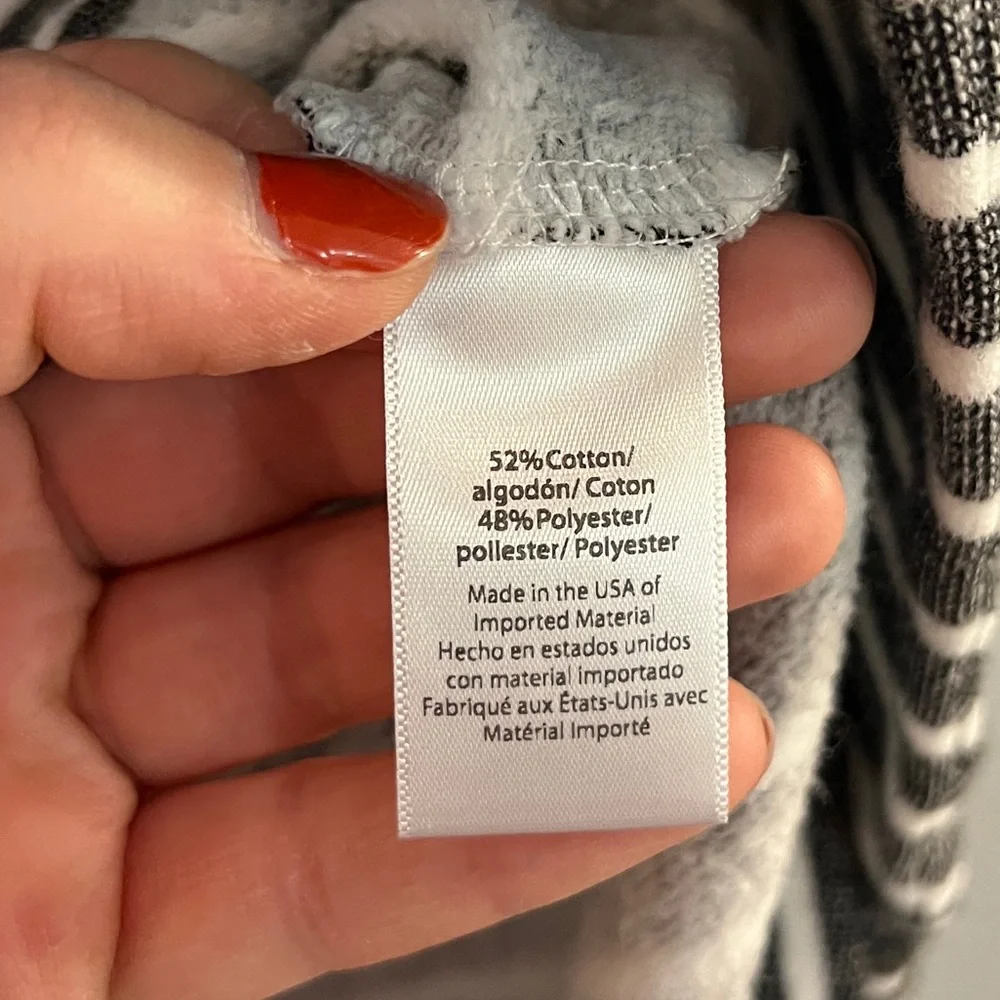 Beyond Yoga 'Live Out Loud' Black/White Striped Hoodie Dress - Women's Large - Picture 7 of 7